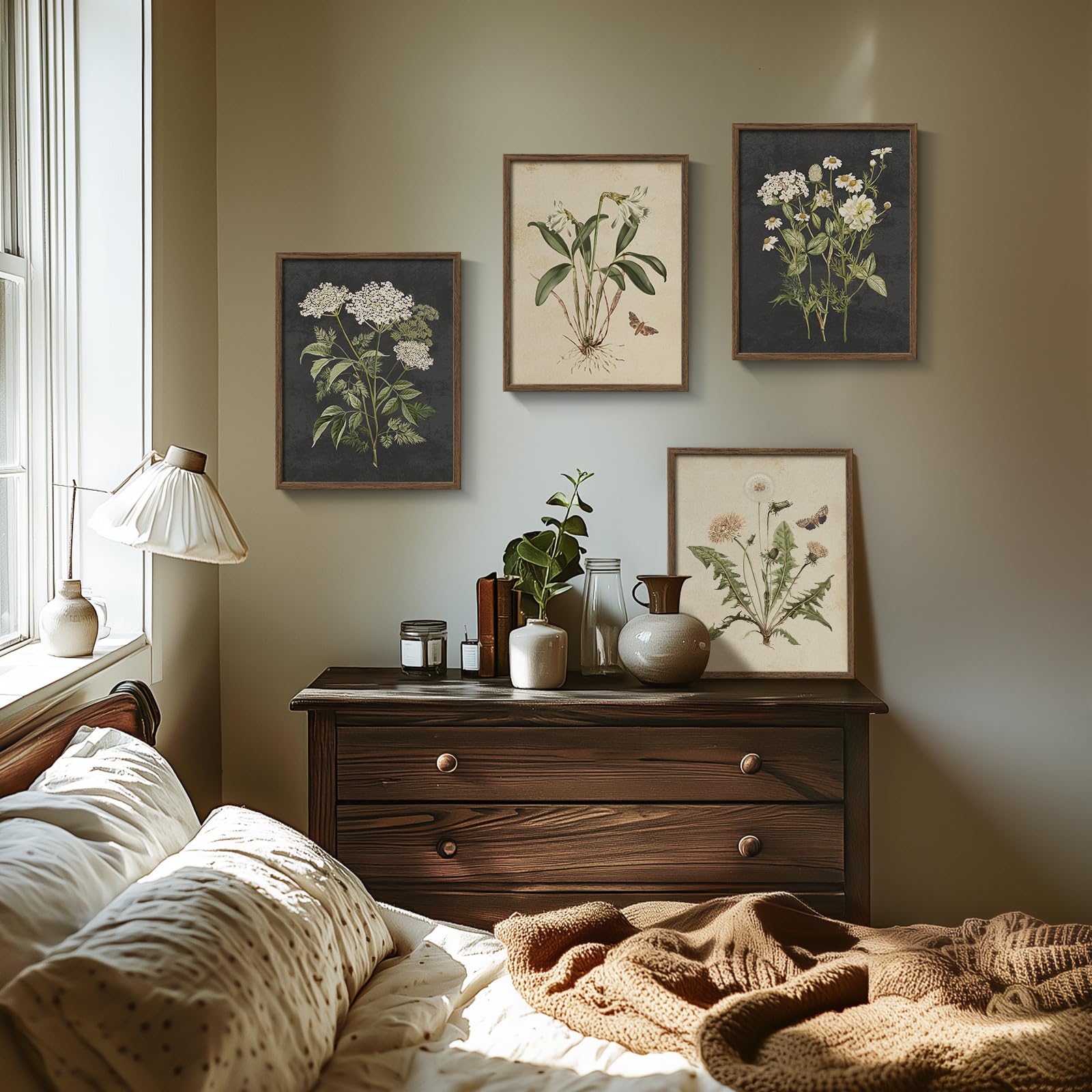 Cuspin vintage floral canvas art ideal for dining room ambiance