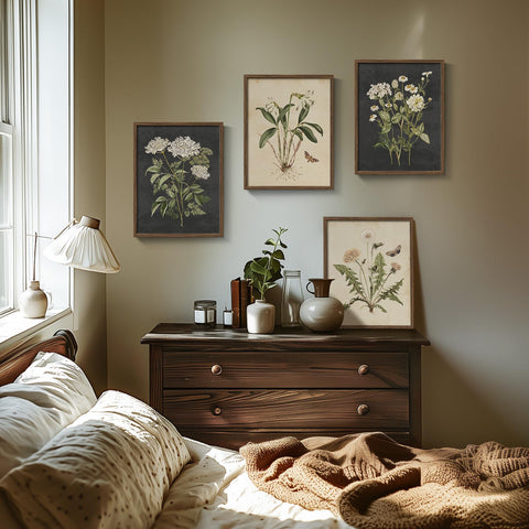 Cuspin vintage floral canvas art ideal for dining room ambiance