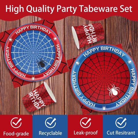 Cutedog spider birthday cups 9 oz keep drinks secure for active kids
