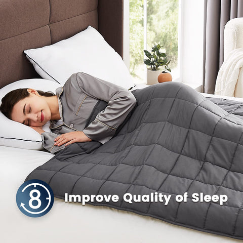 7-layer design close-up demonstrates even weight distribution for consistent comfort.