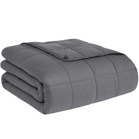 CuteKing weighted blanket for adults in gray promotes relaxation with a soft premium cover.