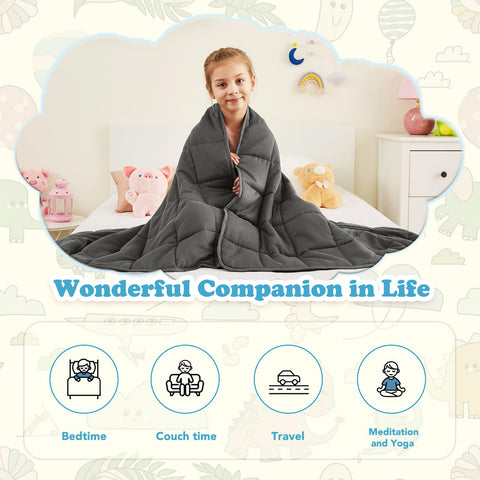 CuteKing blanket demonstrates even weight distribution for calm, comfortable relaxation