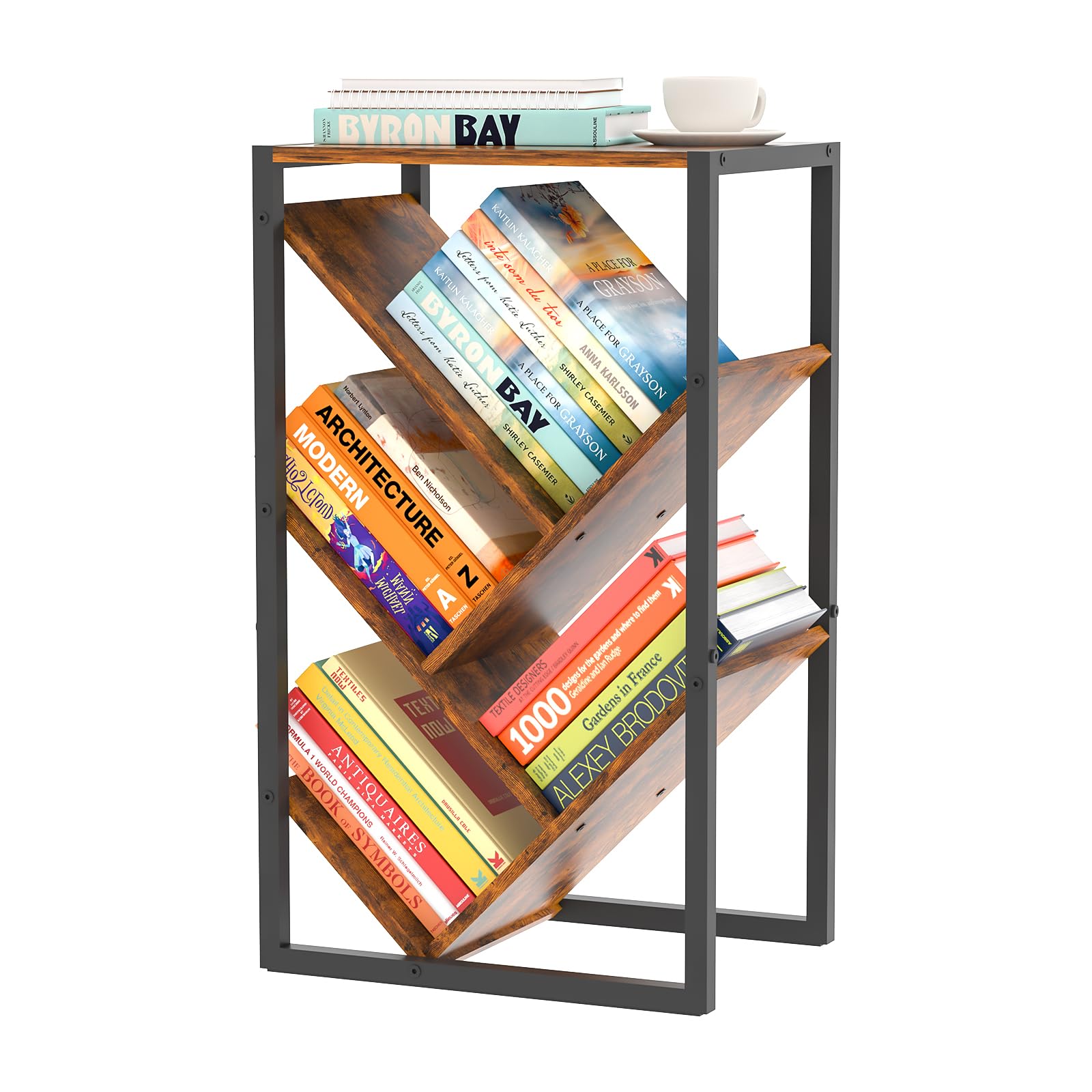 Cutogxon durable bookshelf supports up to 100 lb for versatile storage