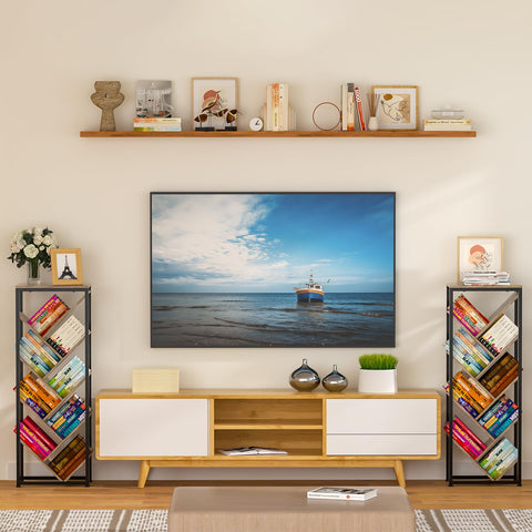 Cutogxon Tree Bookshelf offers high-capacity storage for hardcover titles and magazines.