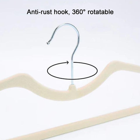 CUTSKY Velvet Hangers 360° swivel hook offers flexible hanging.