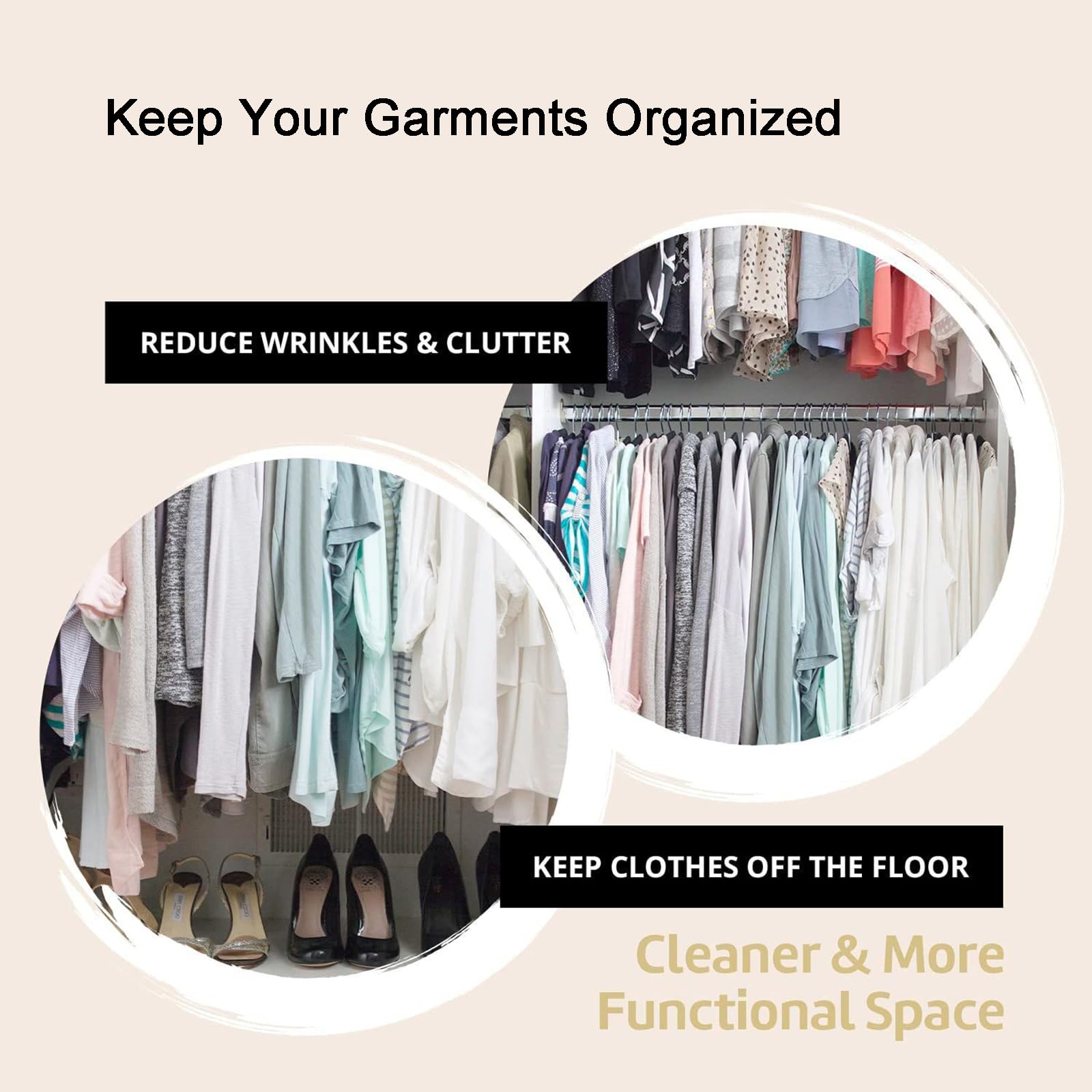 CUTSKY Velvet Hangers colors include beige, black, purple, pink.
