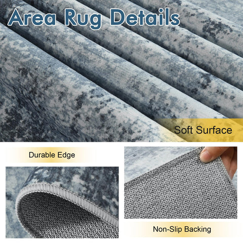 Anti-slip underside helps keep the rug in place on various floors