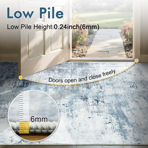 Robot vacuum-friendly rug that pairs with automated cleaning routines