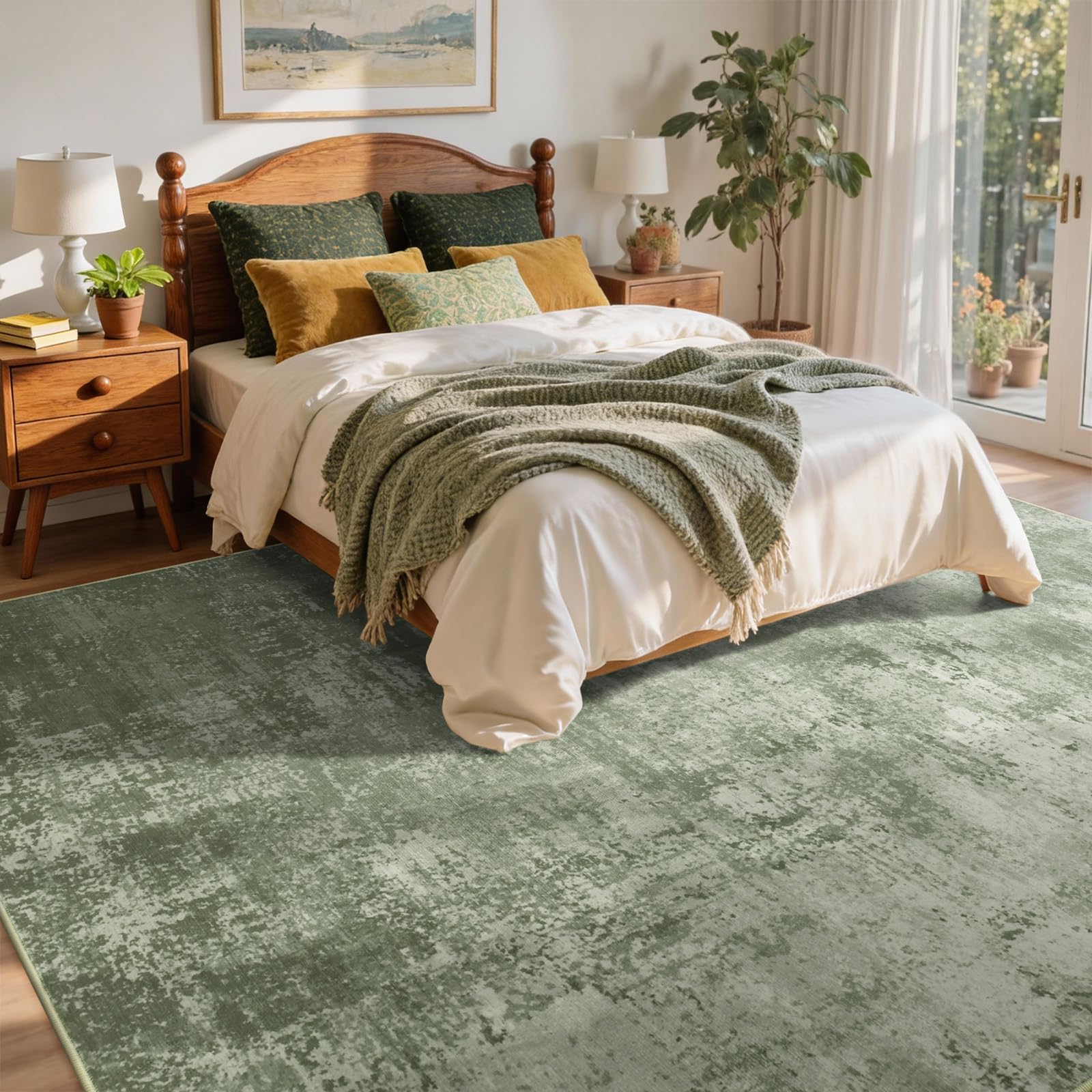 Cuzwlovita machine-washable rug stays fresh with easy cold-water cleaning.