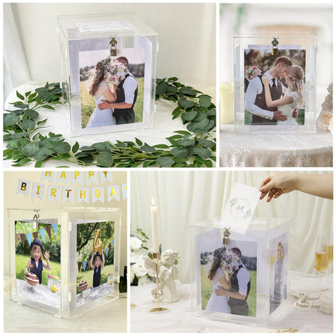 CYAOOI acrylic wedding card box decorative keepsake for photos and memories.