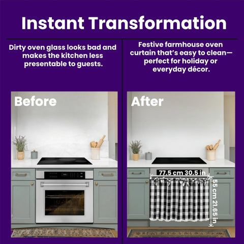 Cyberplex cotton blend stove cover adds rustic charm and easy care.