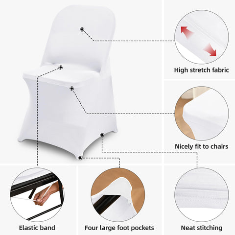 CYFFPKMN universal-fit folding chair cover fits many chair sizes.