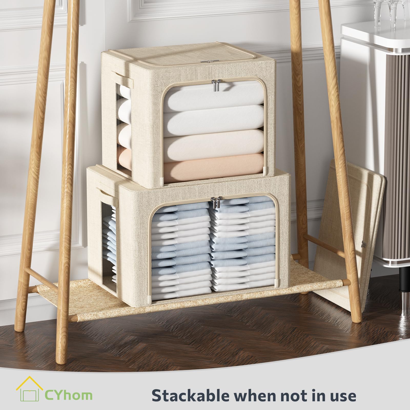 CYhom 3Pack double zipper and sturdy handles enable easy transport.