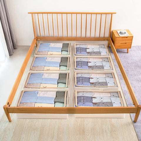 CYhom stackable organizer fits under beds and closets for tidy spaces
