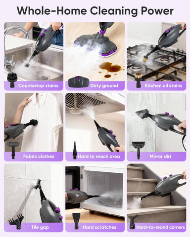 CYK steam mop suitable for hardwood and tile surfaces with all-floor compatibility
