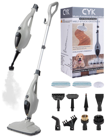 CYK Steam Mop with 23ft cord enables seamless whole-room cleaning