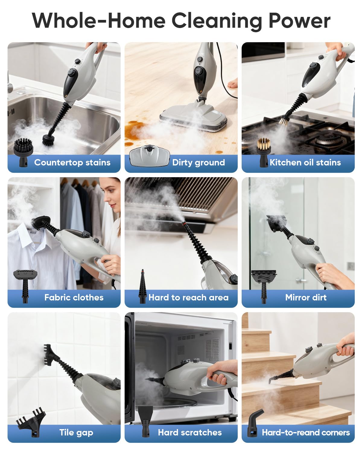CYK Steam Mop suitable for hardwood and tile surfaces
