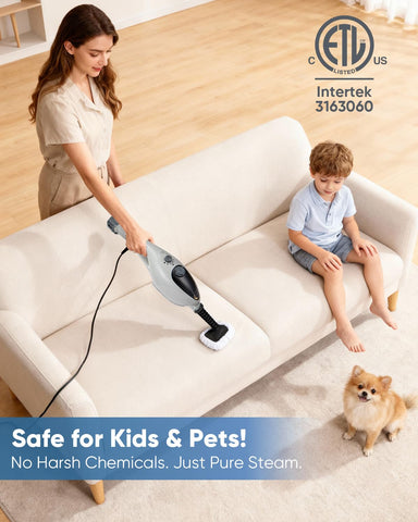 CYK Steam Mop's precise steam control deep-cleans delicate surfaces