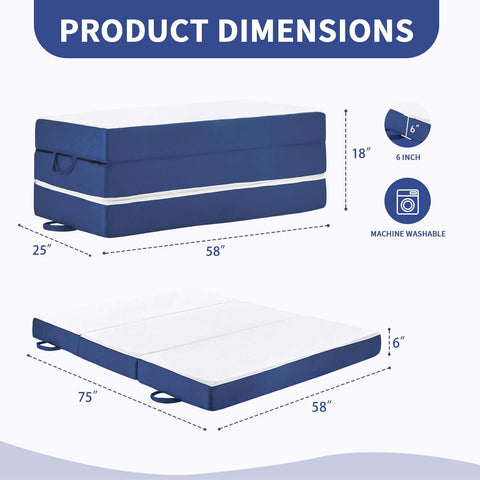 CYMULA anti-slip bottom keeps the mattress in place on floors