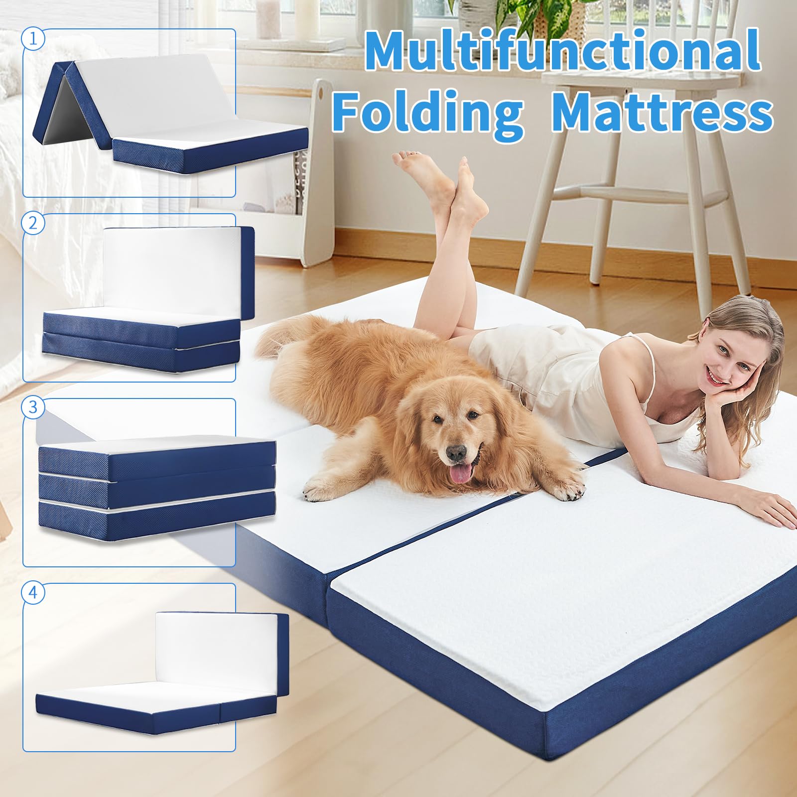 CYMULA memory foam core 6-inch height supports different sleeping postures