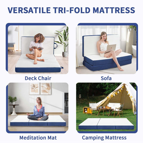 CYMULA 6 inch memory foam core provides stable support on any surface