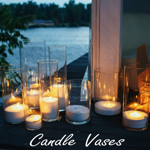 CYS EXCEL clear glass vase offers versatile decor for any room.