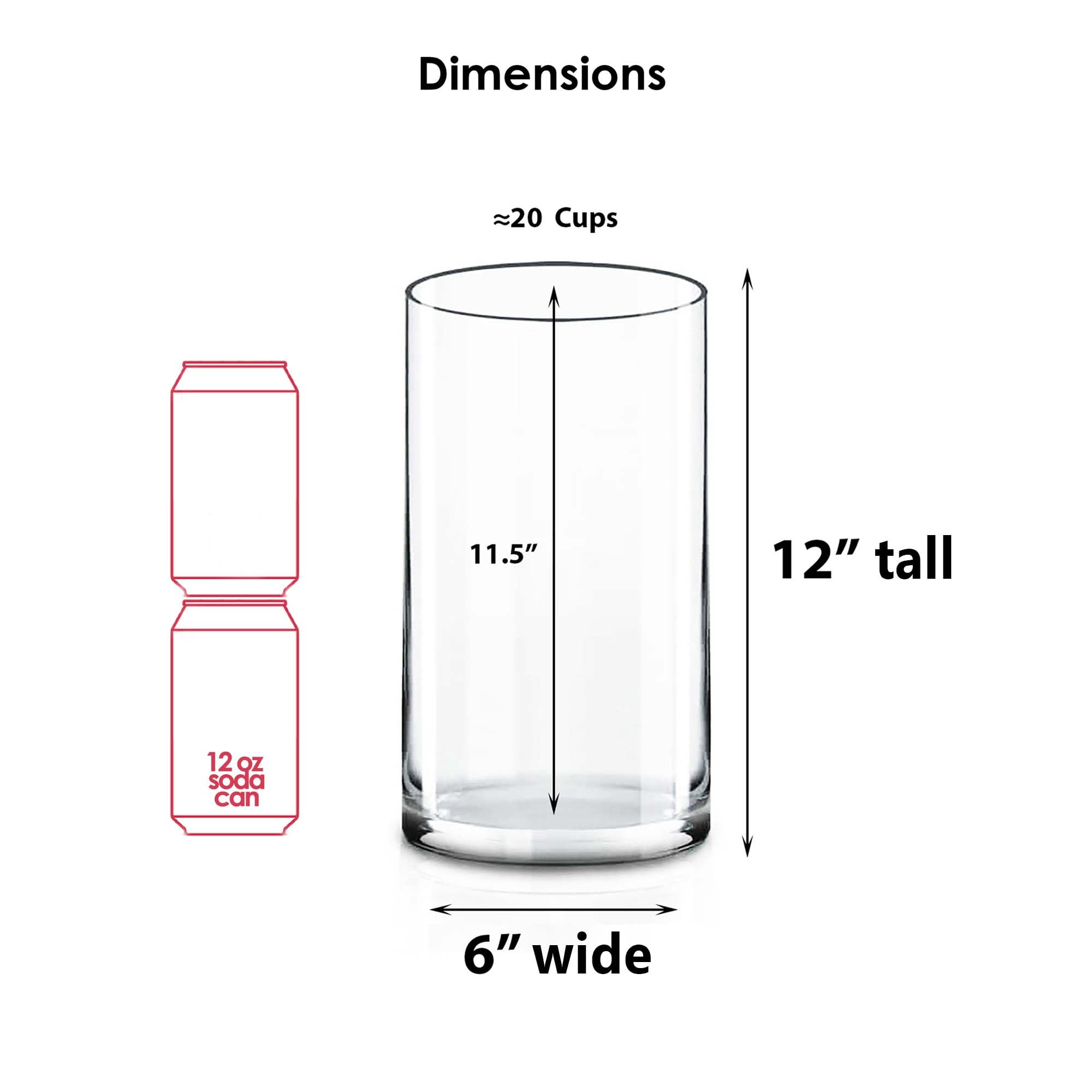 CYS EXCEL clear glass vase highlights wide bouquet arrangement with elegant simplicity.