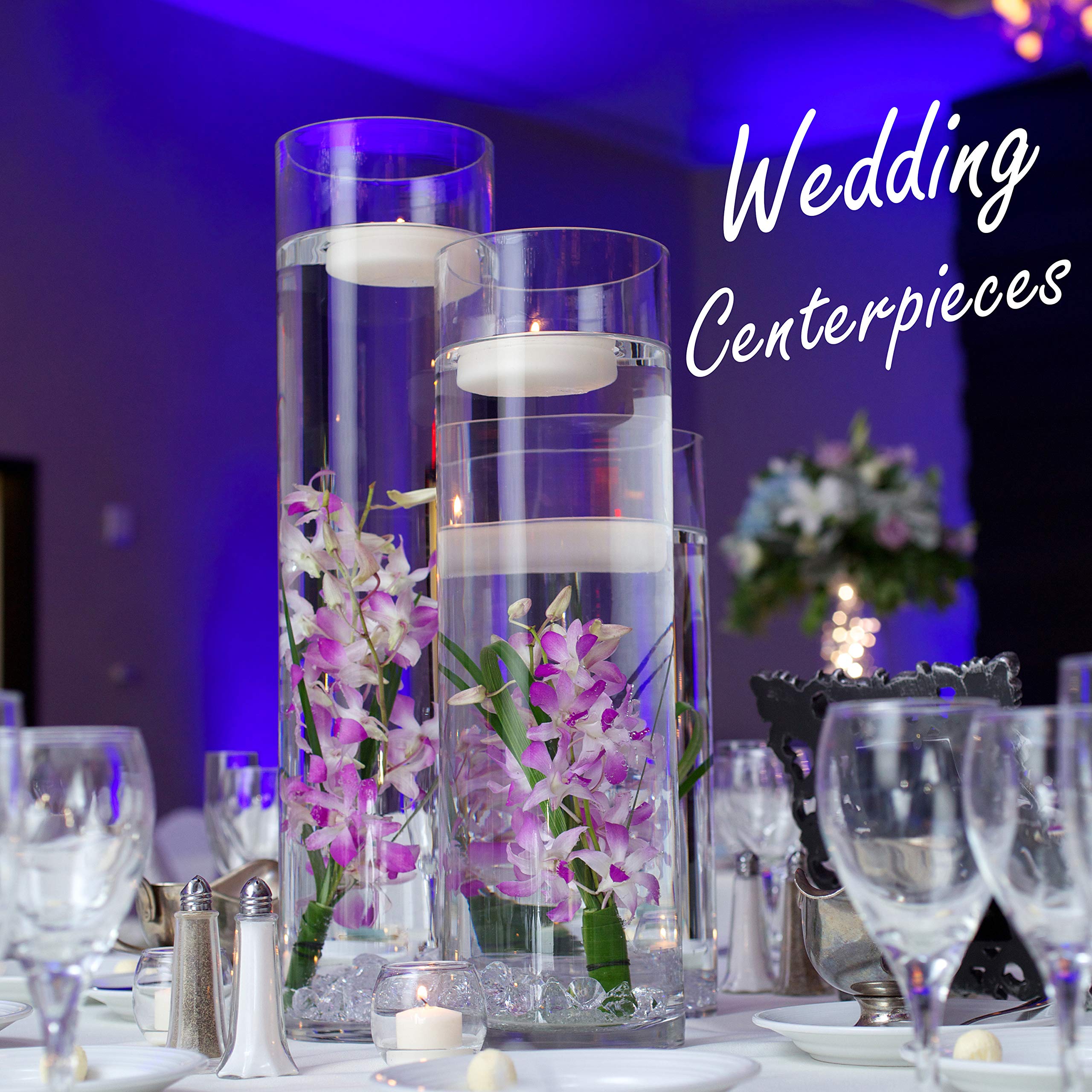 CYS EXCEL tall cylinder vase ideal for wedding centerpiece designs.