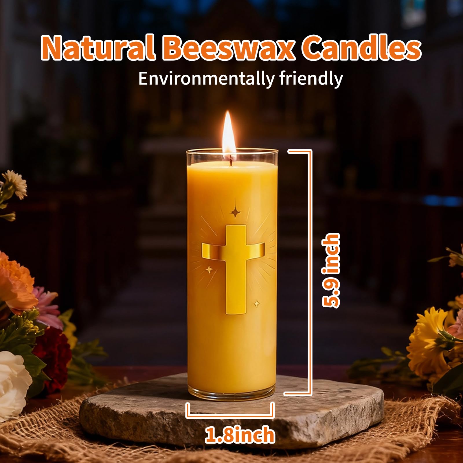 CYSEdge 80-hour beeswax candle offering long-lasting memorial vigils.