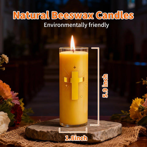 CYSEdge 80-hour beeswax candle offering long-lasting memorial vigils.