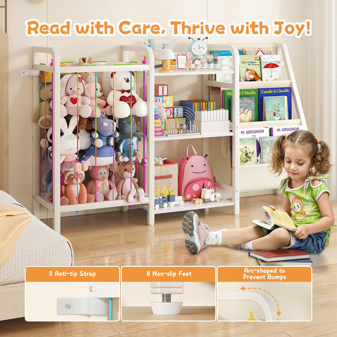 CYXPHION B1 Oxford sling pocket 3-tier, bright organization for books and toys.