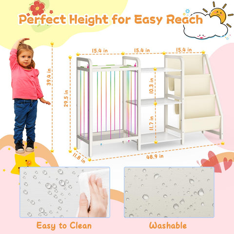 CYXPHION B1 stuffed animal organizer, accessible toy storage for a tidy nursery.
