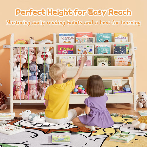 CYXPHION B5 3-tier sling pockets keep toys and books neatly in reach.