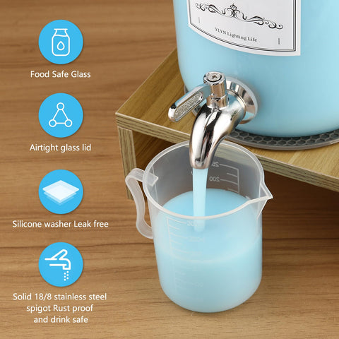 CYYKDA 106oz glass containers showcase a leak-proof dispenser system.