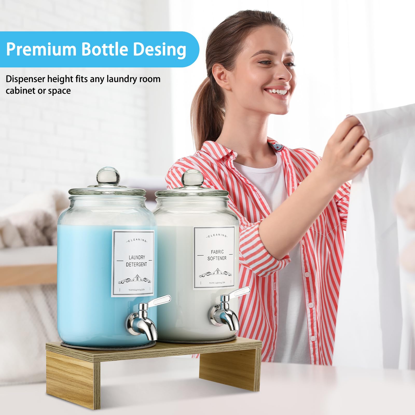 CYYKDA softener or detergent dispenser doubles as general storage.