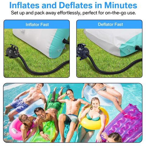 CZGBRO quick-fill inflates large surfaces in minutes, saving time during setup.
