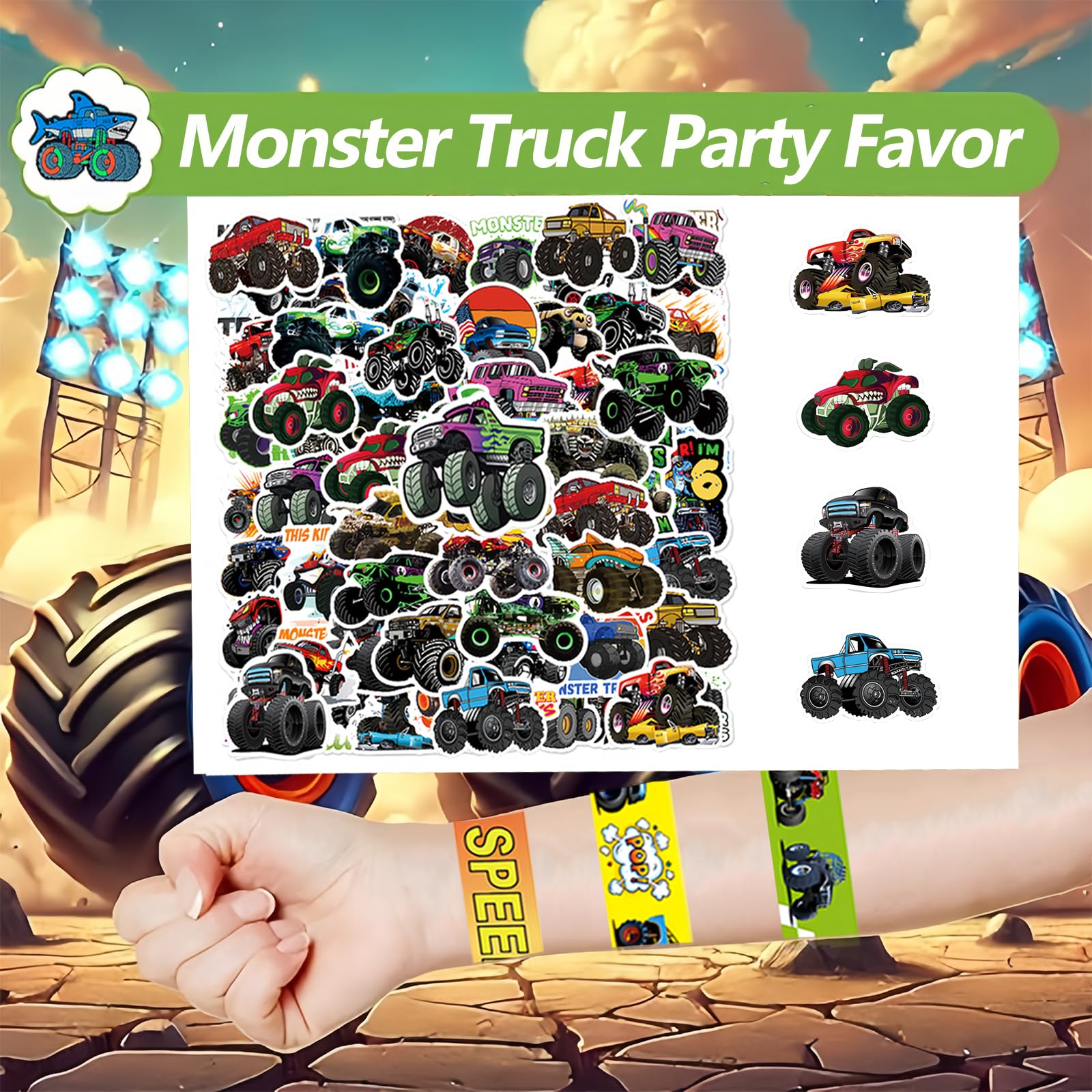 CZWXOXO monster truck DIY stickers for personalized decor