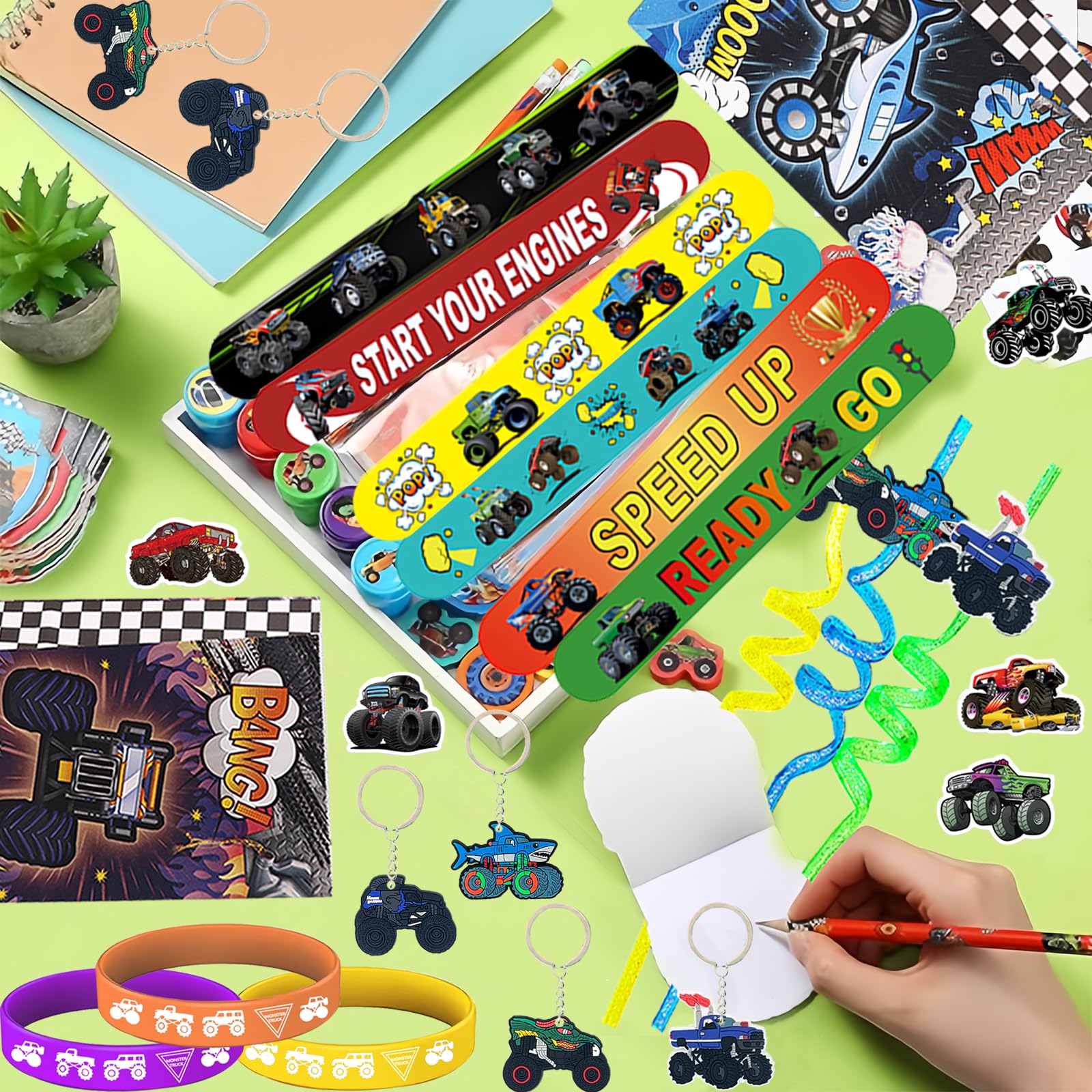 CZWXOXO monster truck gift bags enhance gift presentations
