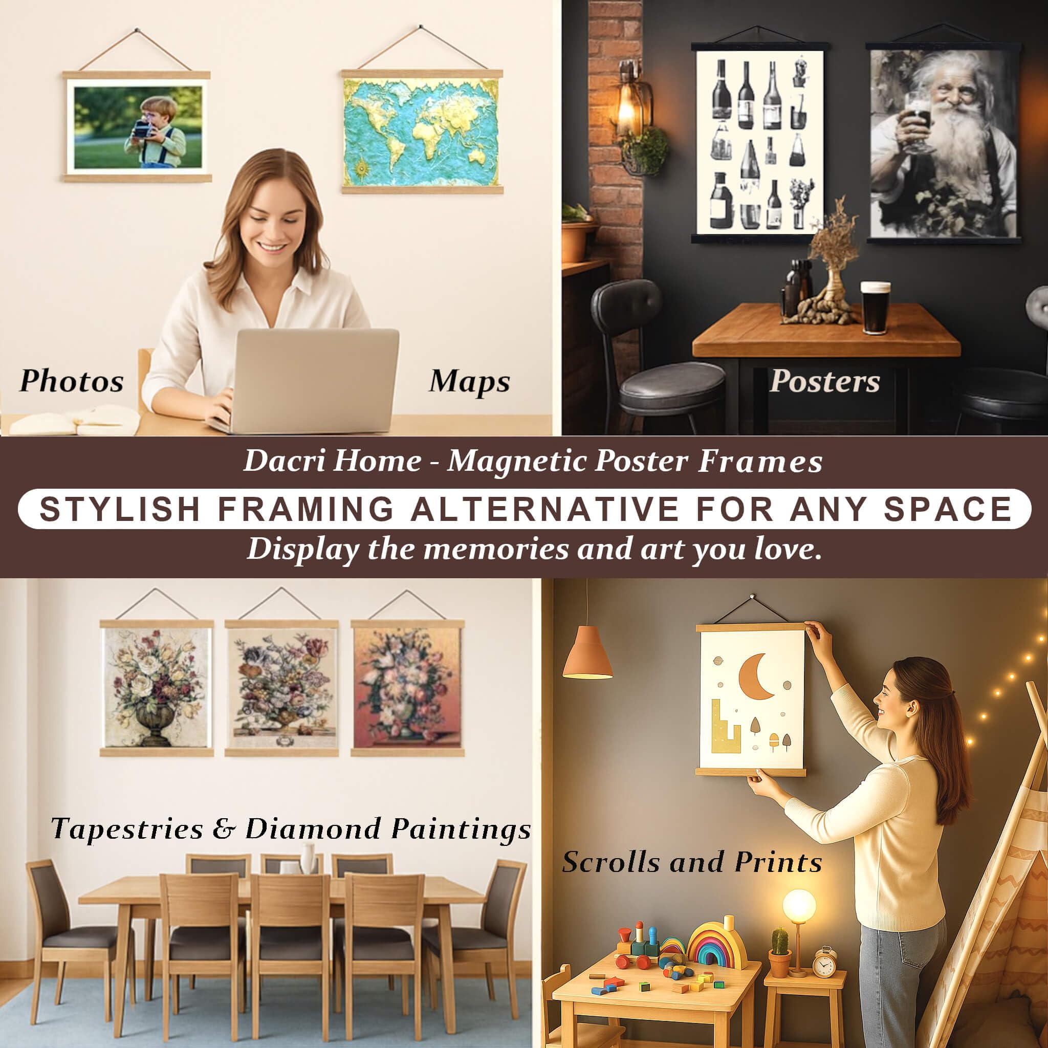 Easy-hang DACRI HOME frame for quick art display