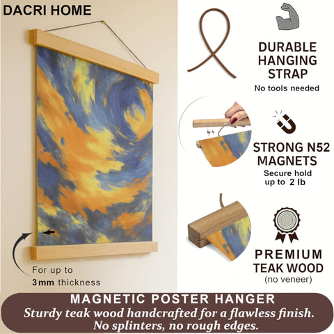Minimalist DACRI HOME poster hanger on wall