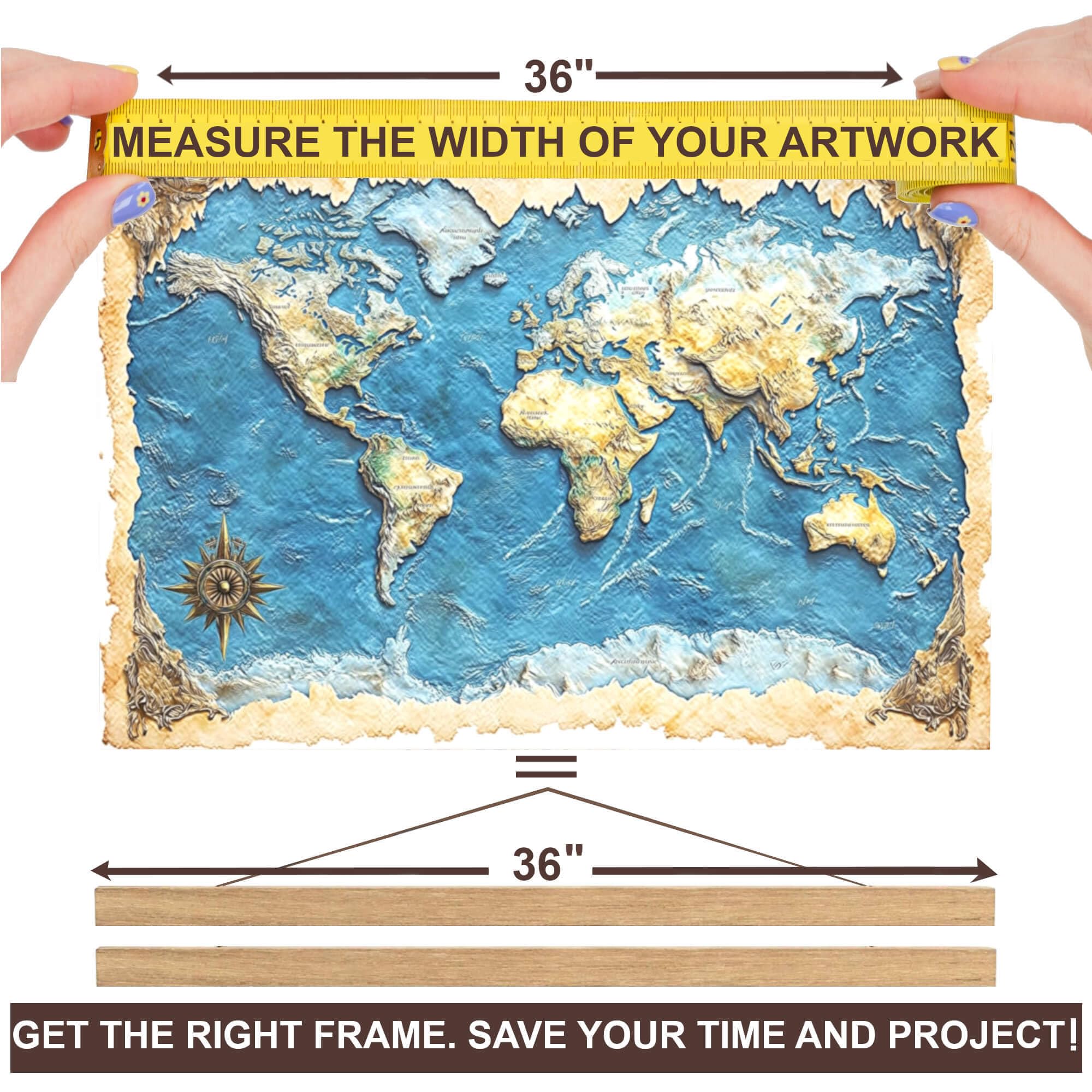 Safe no-glass DACRI HOME poster frame for family spaces