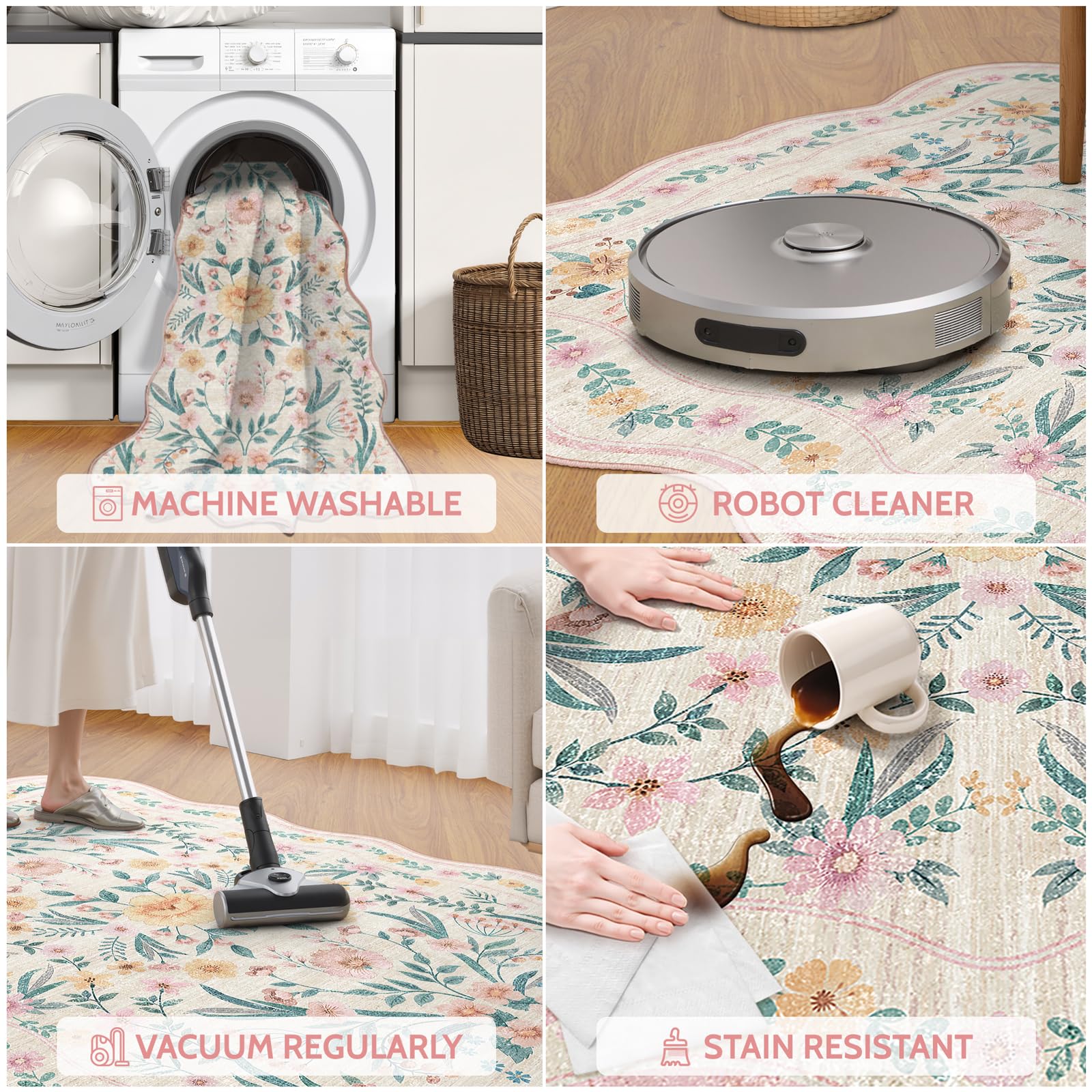 Dadasgk dainty bloom design adds warm, feminine charm.