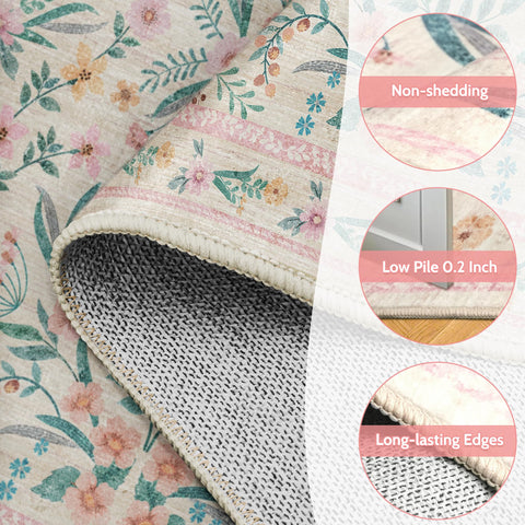 Dadasgk pink floral design brightens girls' bedrooms with calm charm.