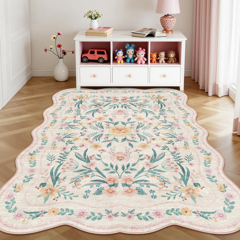 Dadasgk soft faux wool rug keeps kids comfy during playtime.