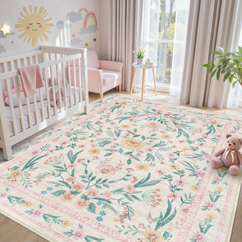Dadasgk versatile 5x7 rug fits nurseries, bedrooms, or play spaces.
