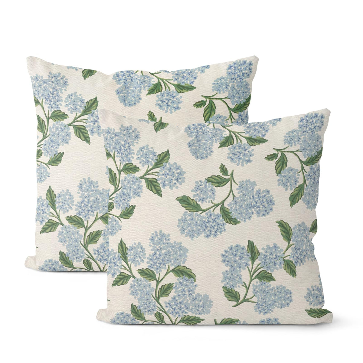 DAFENA navy blue hydrangea pillow cover for spring sofa decor.