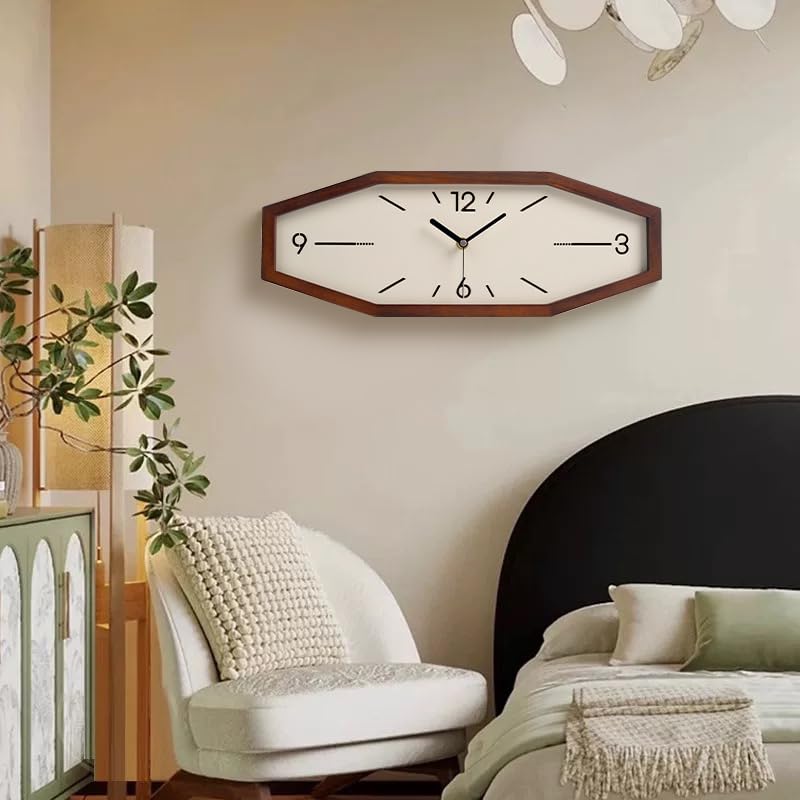 DaguyS battery-operated quartz wall clock runs on a single AA battery.
