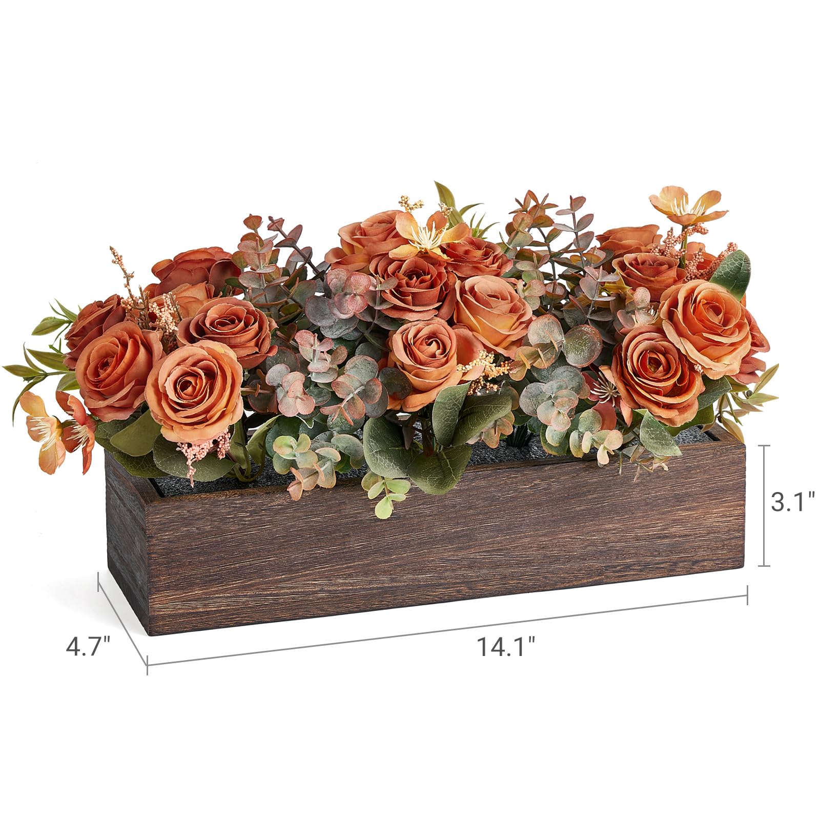Dahey foam base keeps the arrangement stable during gatherings