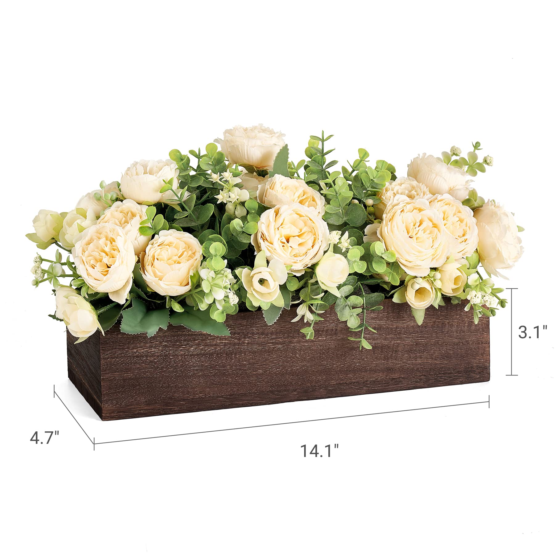 Dahey centerpiece kitchen counter decor with greenery.