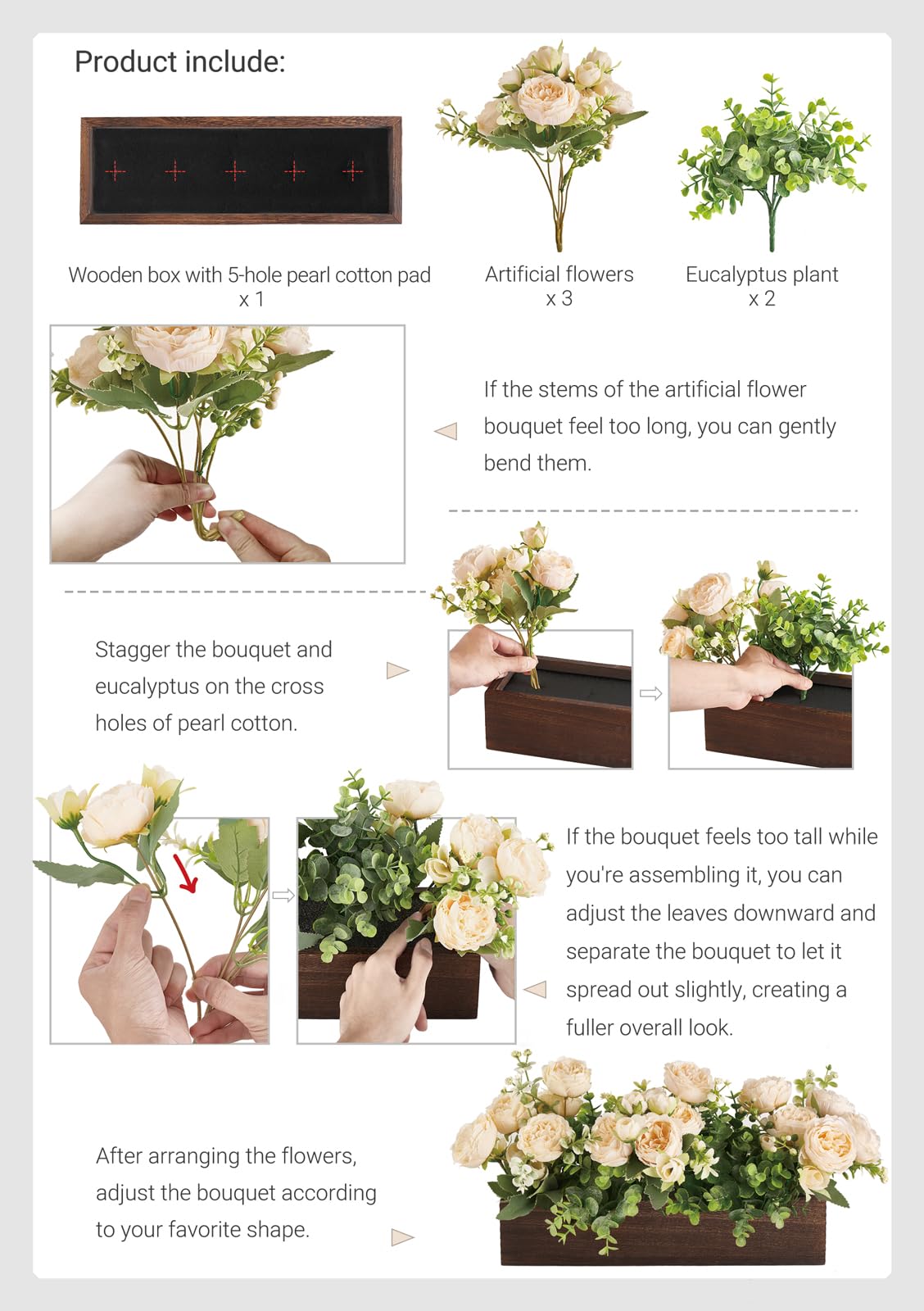 Dahey dining room centerpiece ideal for weddings and celebrations.